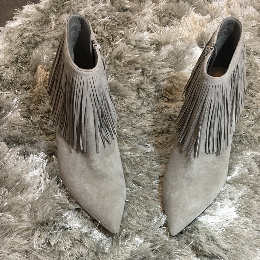 Grey suede booty